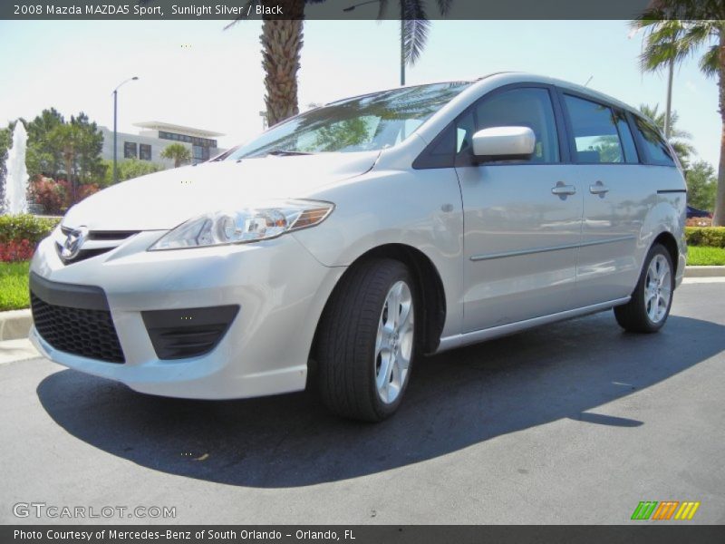 Sunlight Silver / Black 2008 Mazda MAZDA5 Sport