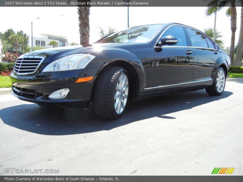 Obsidian Black Metallic / Cashmere/Savanna 2007 Mercedes-Benz S 550 Sedan