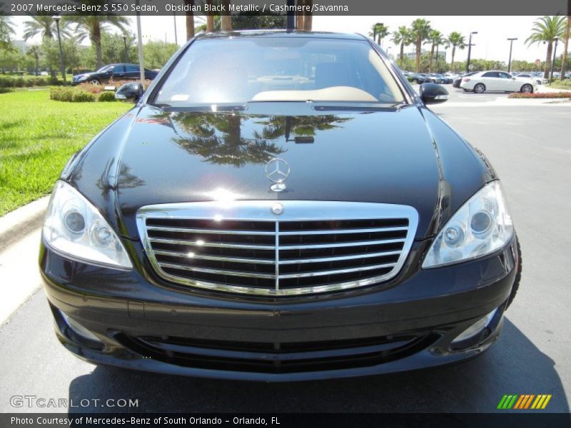 Obsidian Black Metallic / Cashmere/Savanna 2007 Mercedes-Benz S 550 Sedan