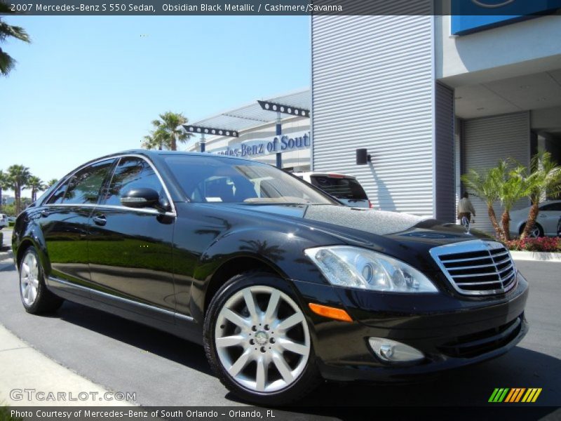 Obsidian Black Metallic / Cashmere/Savanna 2007 Mercedes-Benz S 550 Sedan