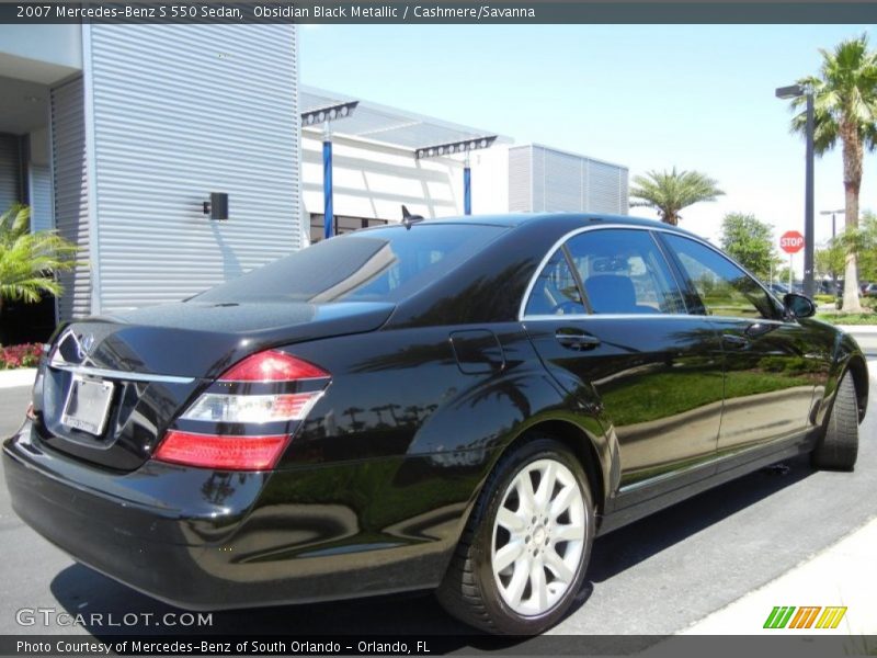 Obsidian Black Metallic / Cashmere/Savanna 2007 Mercedes-Benz S 550 Sedan