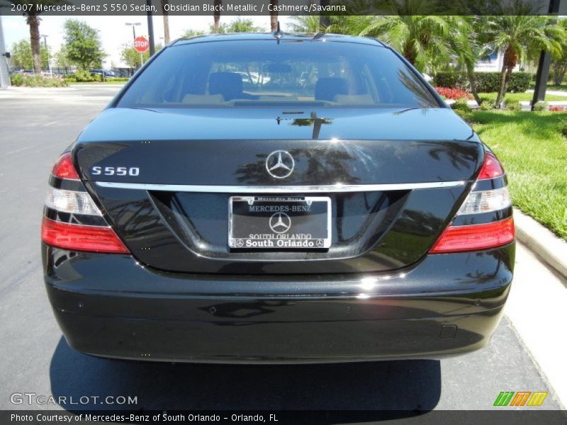 Obsidian Black Metallic / Cashmere/Savanna 2007 Mercedes-Benz S 550 Sedan