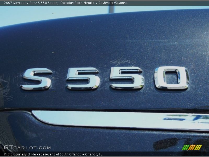 Obsidian Black Metallic / Cashmere/Savanna 2007 Mercedes-Benz S 550 Sedan