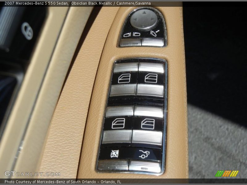 Obsidian Black Metallic / Cashmere/Savanna 2007 Mercedes-Benz S 550 Sedan