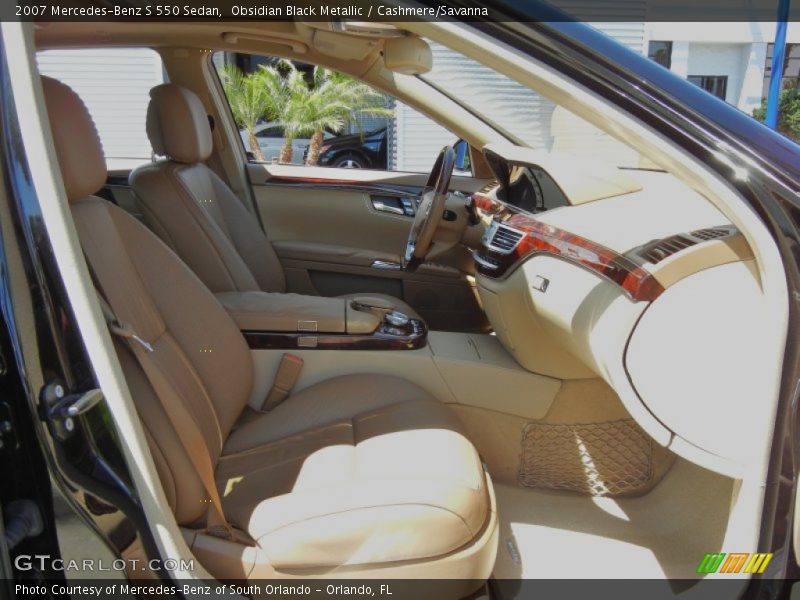 Obsidian Black Metallic / Cashmere/Savanna 2007 Mercedes-Benz S 550 Sedan