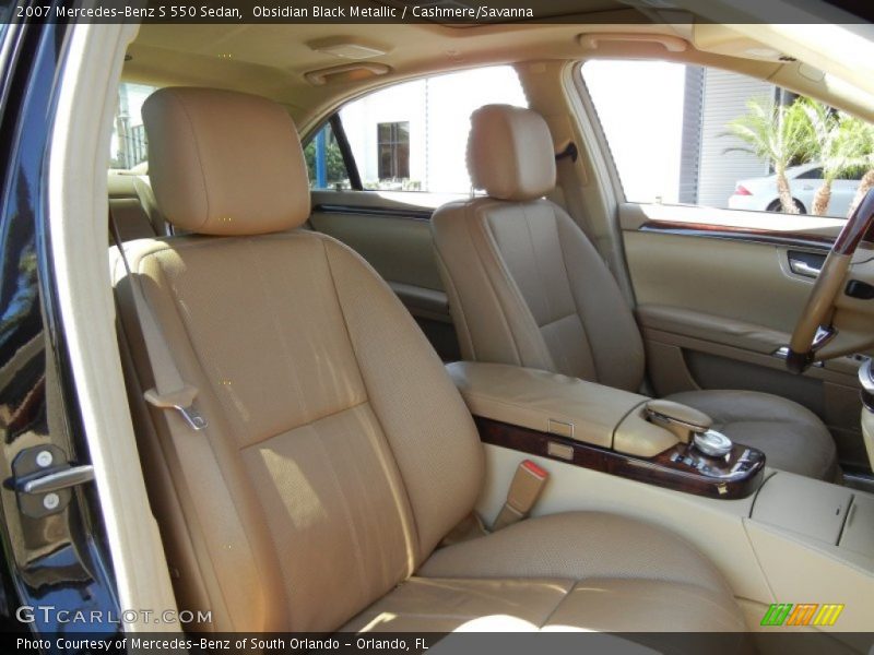 Obsidian Black Metallic / Cashmere/Savanna 2007 Mercedes-Benz S 550 Sedan