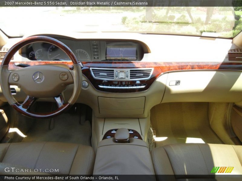 Obsidian Black Metallic / Cashmere/Savanna 2007 Mercedes-Benz S 550 Sedan