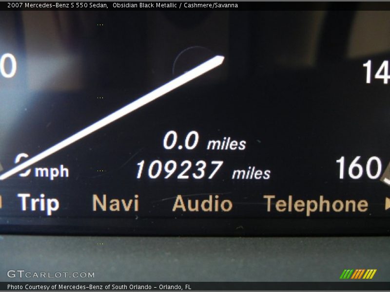 Obsidian Black Metallic / Cashmere/Savanna 2007 Mercedes-Benz S 550 Sedan