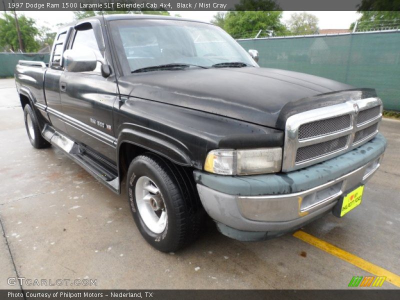 Black / Mist Gray 1997 Dodge Ram 1500 Laramie SLT Extended Cab 4x4