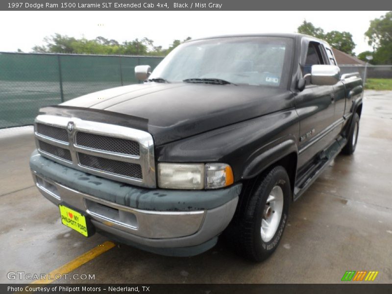 Black / Mist Gray 1997 Dodge Ram 1500 Laramie SLT Extended Cab 4x4
