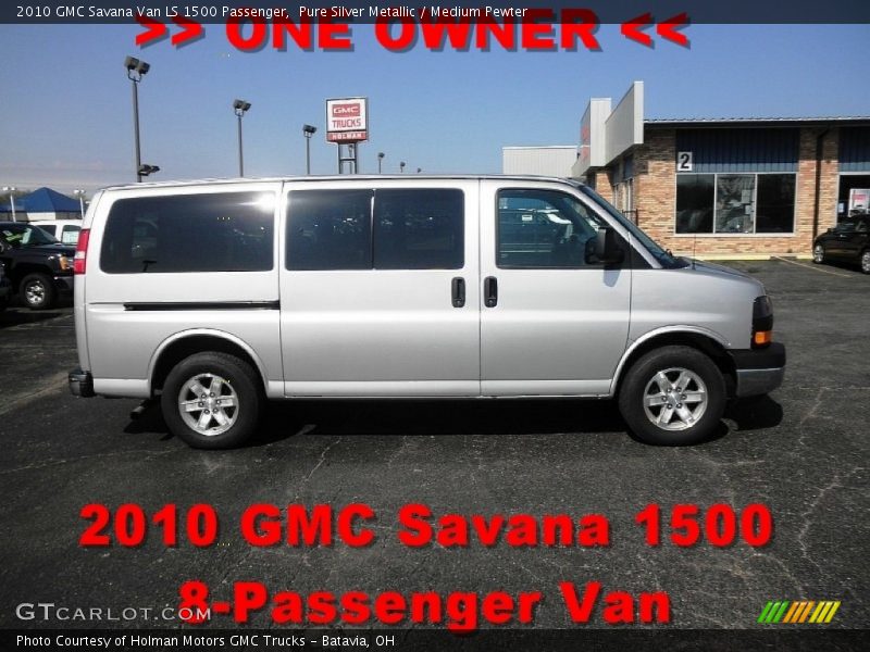 Pure Silver Metallic / Medium Pewter 2010 GMC Savana Van LS 1500 Passenger