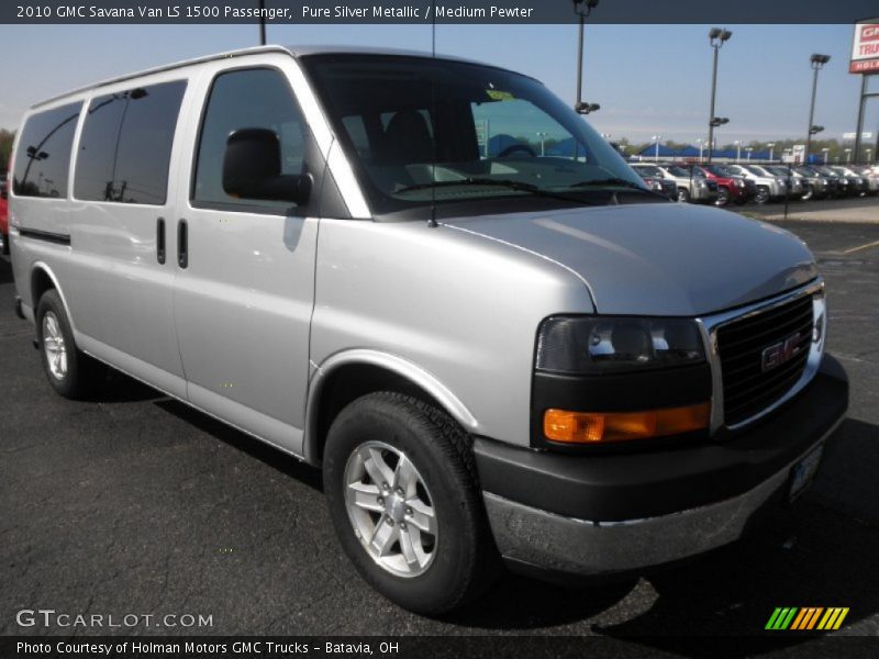 Pure Silver Metallic / Medium Pewter 2010 GMC Savana Van LS 1500 Passenger