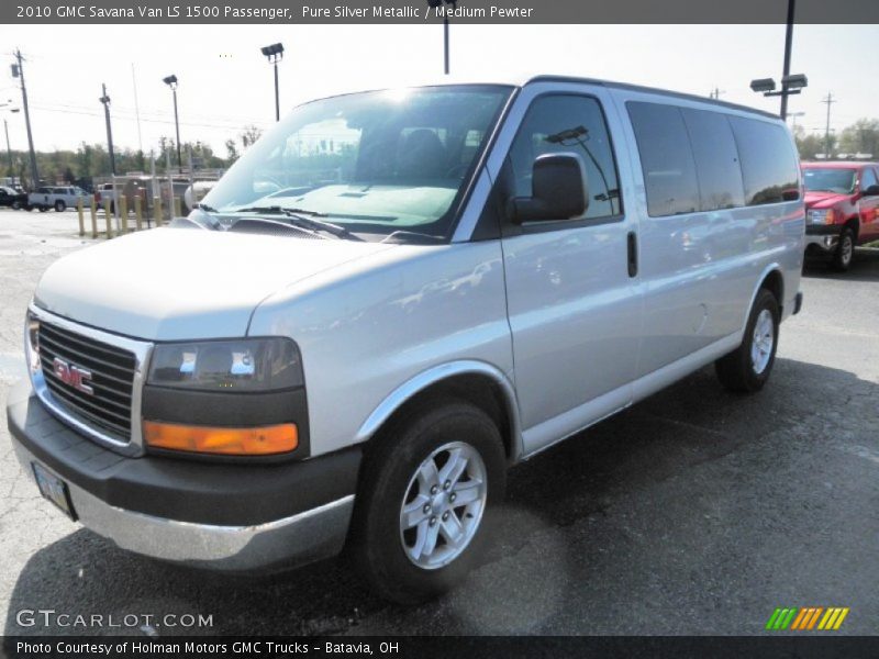 Pure Silver Metallic / Medium Pewter 2010 GMC Savana Van LS 1500 Passenger