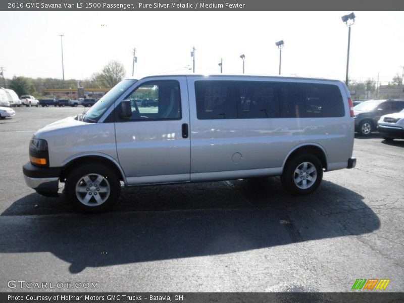 Pure Silver Metallic / Medium Pewter 2010 GMC Savana Van LS 1500 Passenger