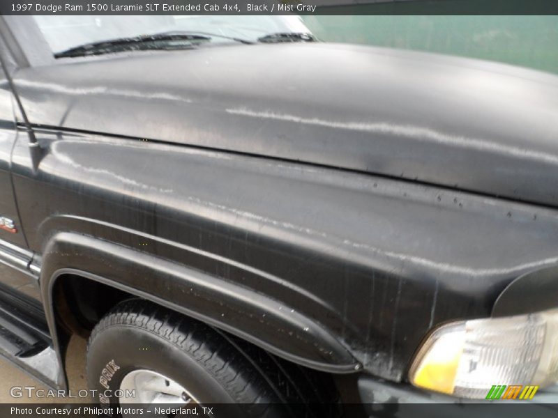 Black / Mist Gray 1997 Dodge Ram 1500 Laramie SLT Extended Cab 4x4