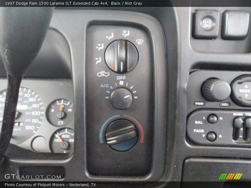 Black / Mist Gray 1997 Dodge Ram 1500 Laramie SLT Extended Cab 4x4
