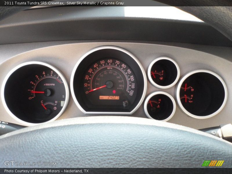 Silver Sky Metallic / Graphite Gray 2011 Toyota Tundra SR5 CrewMax