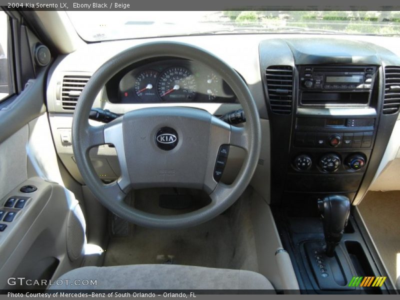 Ebony Black / Beige 2004 Kia Sorento LX