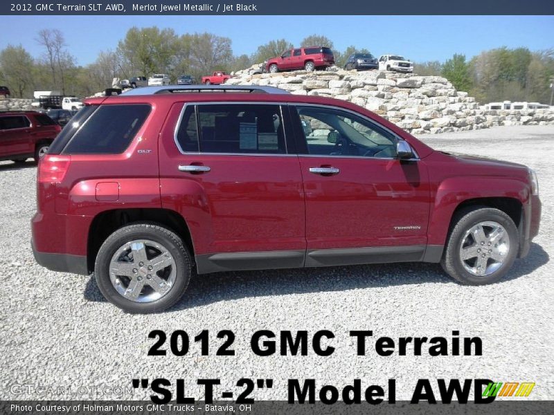 Merlot Jewel Metallic / Jet Black 2012 GMC Terrain SLT AWD