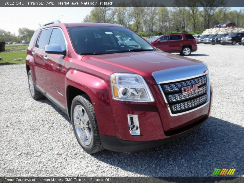 Merlot Jewel Metallic / Jet Black 2012 GMC Terrain SLT AWD