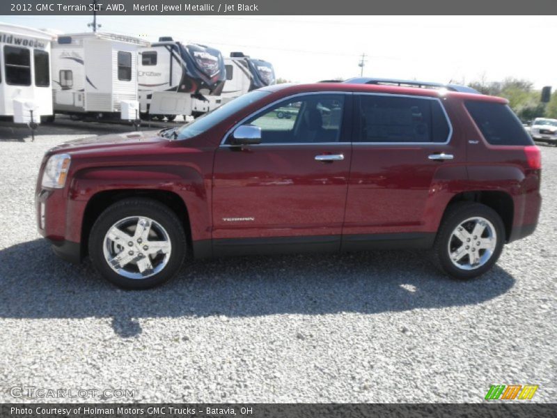 Merlot Jewel Metallic / Jet Black 2012 GMC Terrain SLT AWD