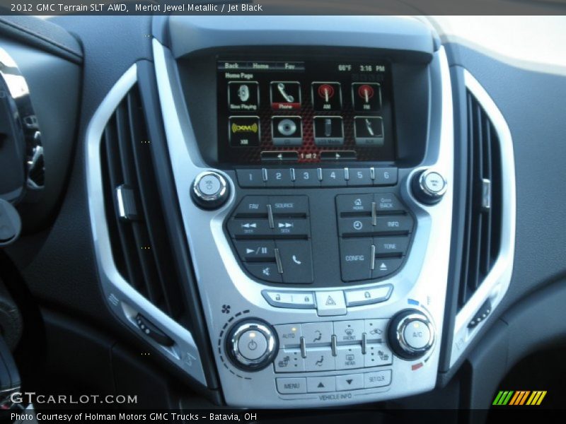 Merlot Jewel Metallic / Jet Black 2012 GMC Terrain SLT AWD