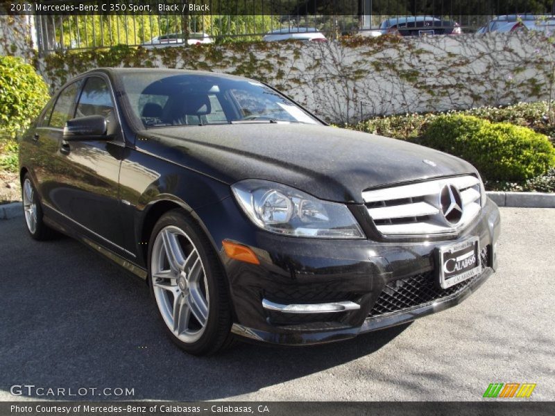 Black / Black 2012 Mercedes-Benz C 350 Sport
