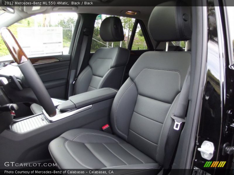 Front Seat of 2012 ML 550 4Matic