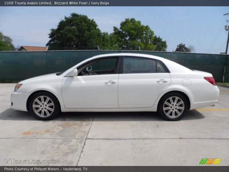 Blizzard White Pearl / Ivory Beige 2008 Toyota Avalon Limited