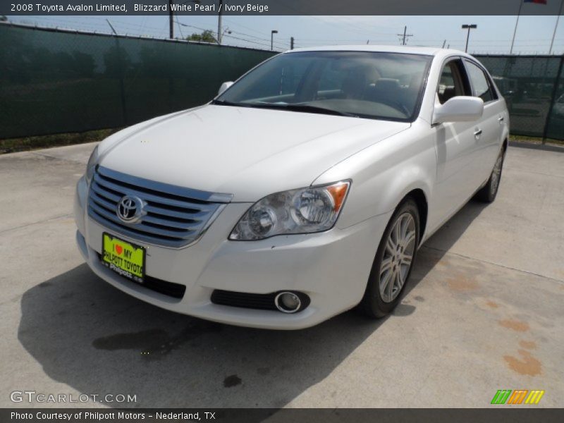 Blizzard White Pearl / Ivory Beige 2008 Toyota Avalon Limited