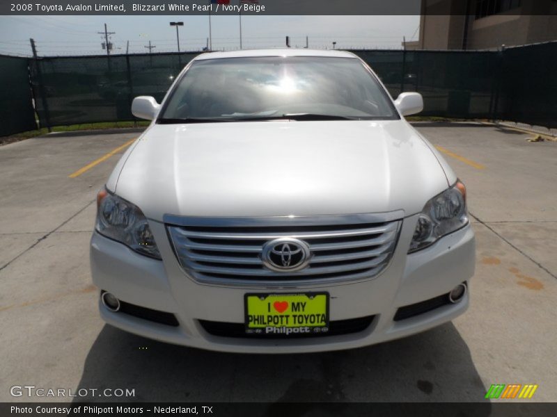 Blizzard White Pearl / Ivory Beige 2008 Toyota Avalon Limited