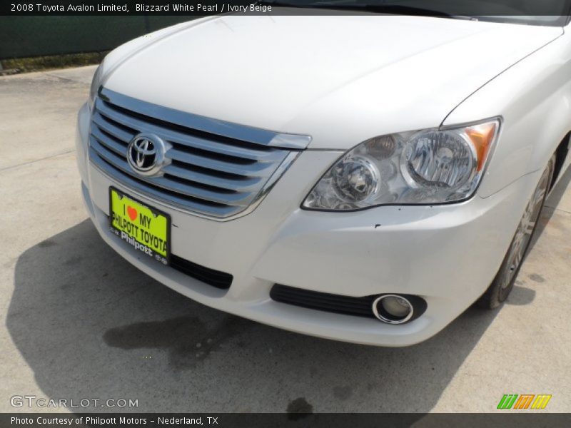 Blizzard White Pearl / Ivory Beige 2008 Toyota Avalon Limited