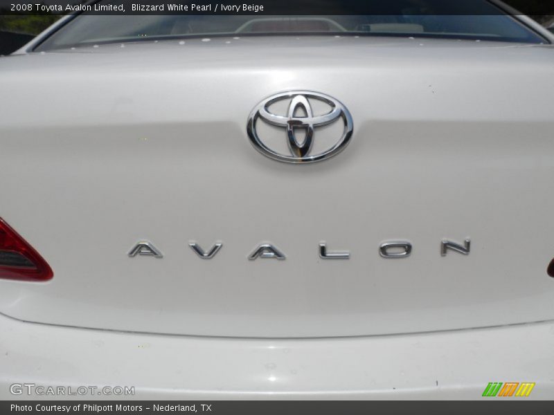 Blizzard White Pearl / Ivory Beige 2008 Toyota Avalon Limited