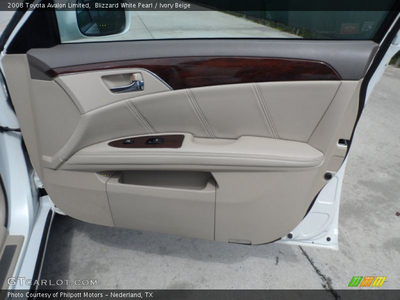 Blizzard White Pearl / Ivory Beige 2008 Toyota Avalon Limited