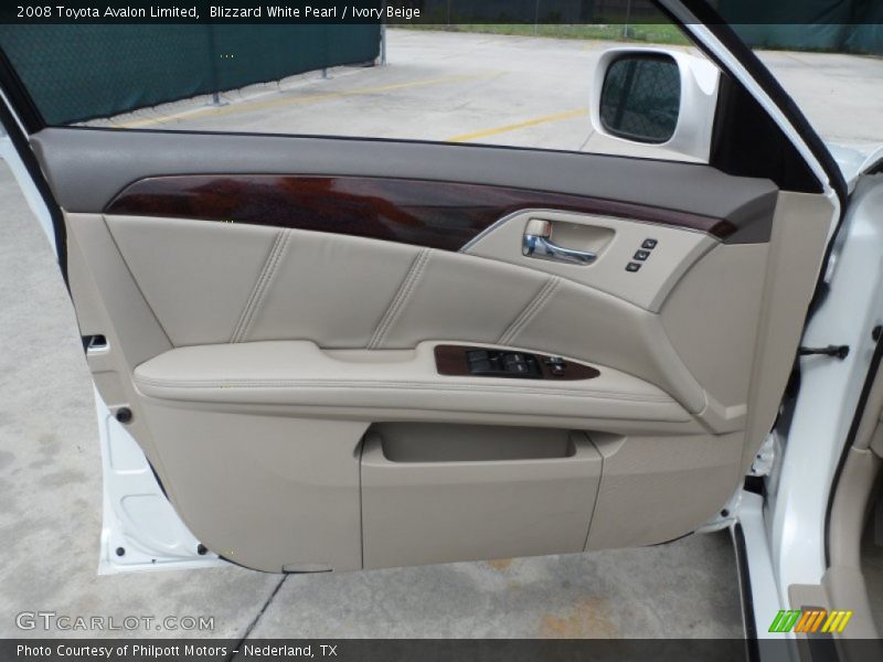 Blizzard White Pearl / Ivory Beige 2008 Toyota Avalon Limited