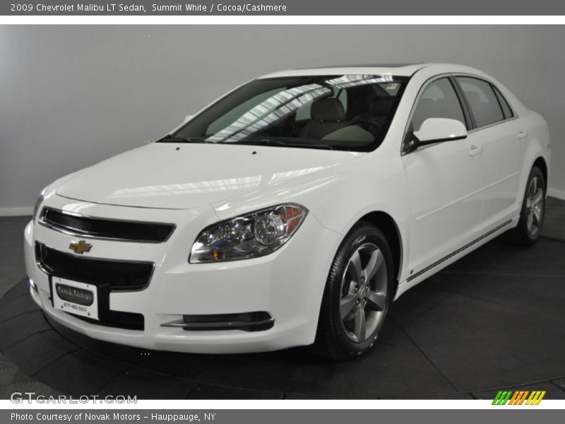 Summit White / Cocoa/Cashmere 2009 Chevrolet Malibu LT Sedan