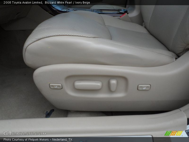 Blizzard White Pearl / Ivory Beige 2008 Toyota Avalon Limited