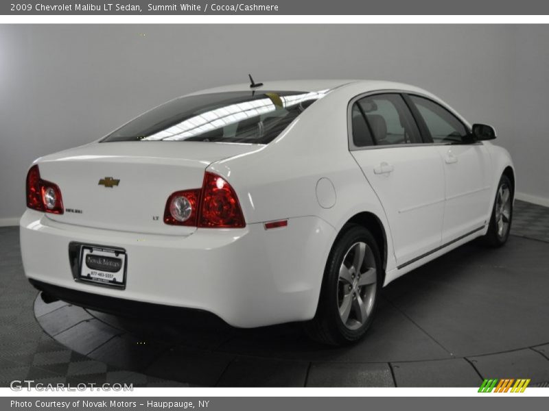 Summit White / Cocoa/Cashmere 2009 Chevrolet Malibu LT Sedan