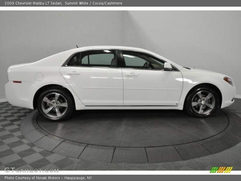 Summit White / Cocoa/Cashmere 2009 Chevrolet Malibu LT Sedan