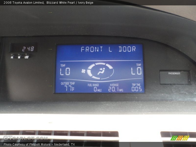 Blizzard White Pearl / Ivory Beige 2008 Toyota Avalon Limited
