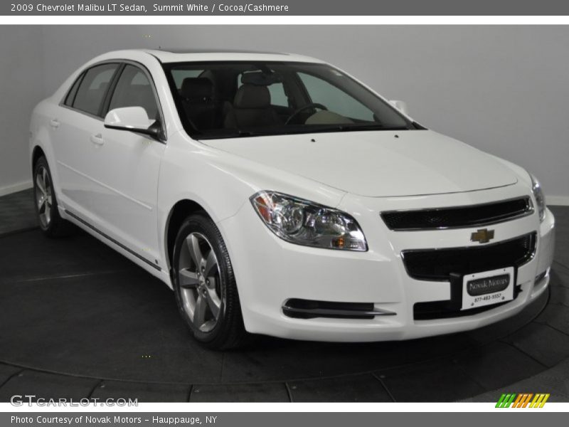 Summit White / Cocoa/Cashmere 2009 Chevrolet Malibu LT Sedan