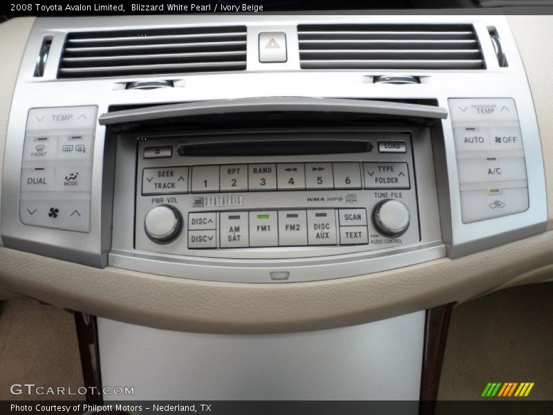 Blizzard White Pearl / Ivory Beige 2008 Toyota Avalon Limited