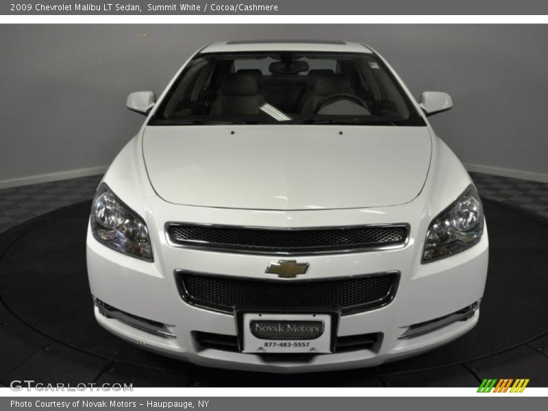 Summit White / Cocoa/Cashmere 2009 Chevrolet Malibu LT Sedan