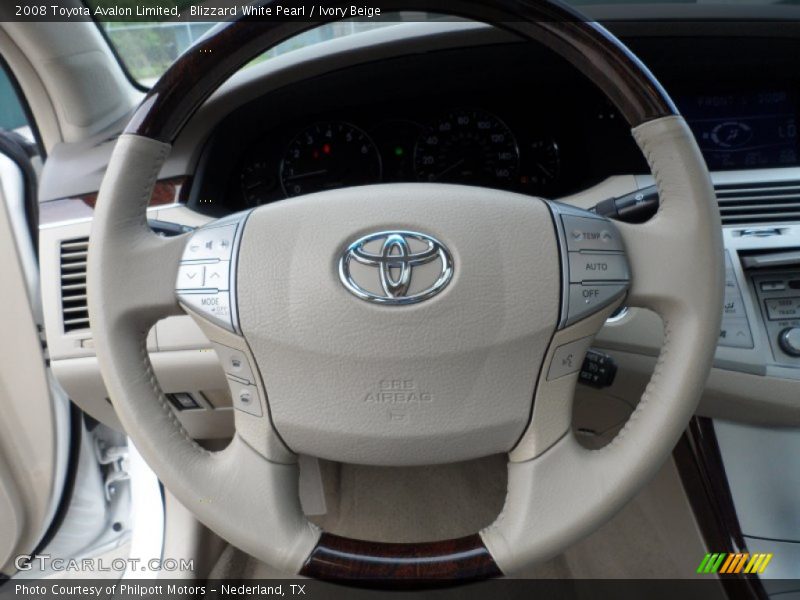 Blizzard White Pearl / Ivory Beige 2008 Toyota Avalon Limited
