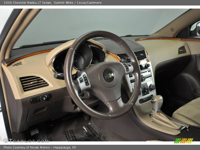 Summit White / Cocoa/Cashmere 2009 Chevrolet Malibu LT Sedan