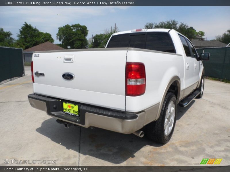 Oxford White / Tan/Castaño Leather 2008 Ford F150 King Ranch SuperCrew