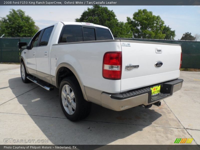 Oxford White / Tan/Castaño Leather 2008 Ford F150 King Ranch SuperCrew