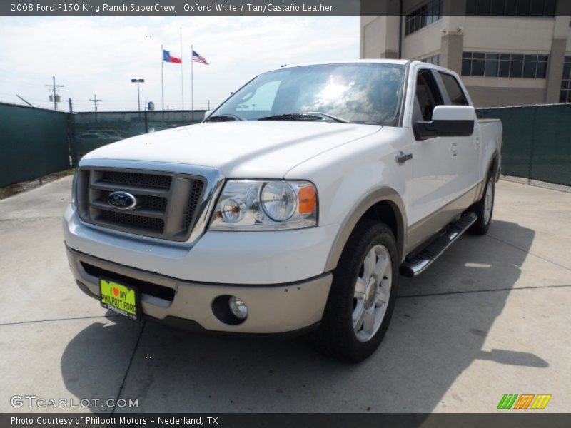 Oxford White / Tan/Castaño Leather 2008 Ford F150 King Ranch SuperCrew