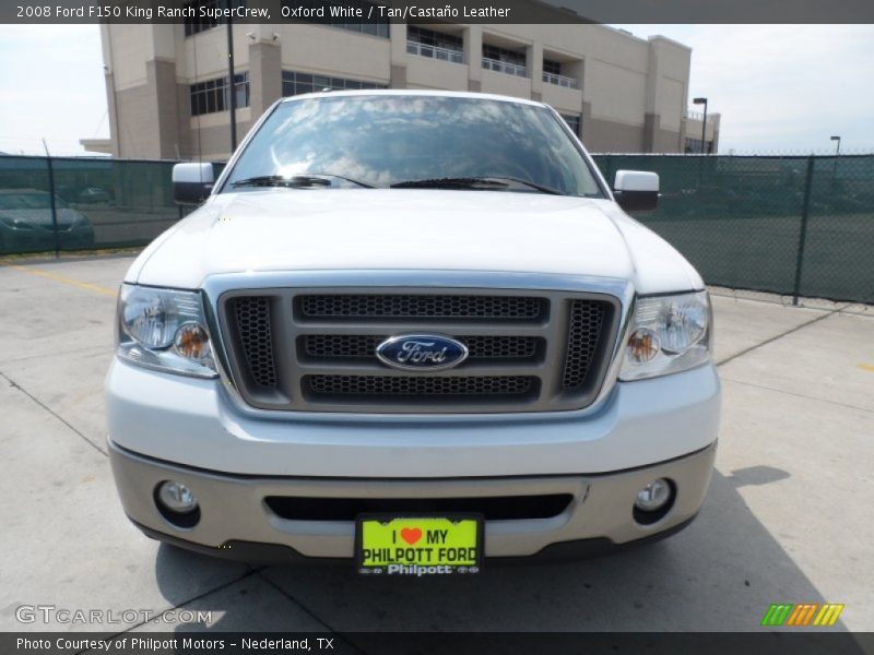 Oxford White / Tan/Castaño Leather 2008 Ford F150 King Ranch SuperCrew