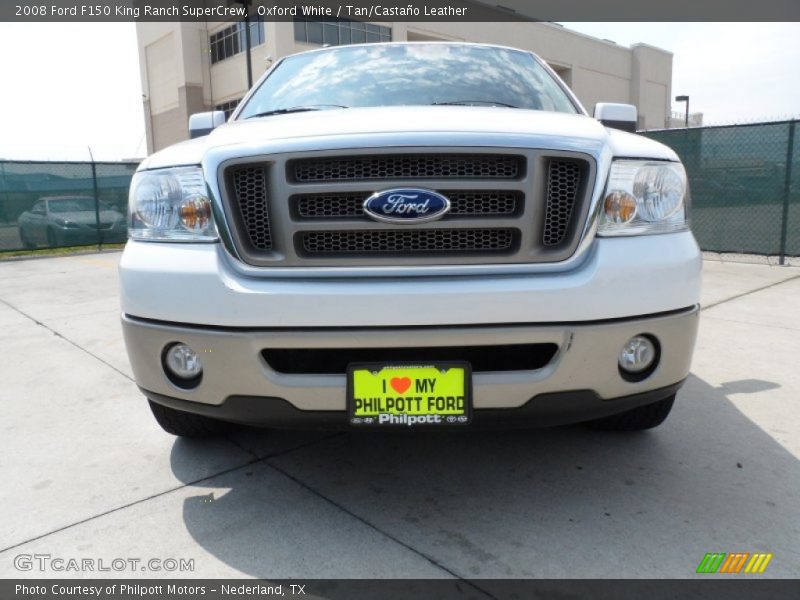 Oxford White / Tan/Castaño Leather 2008 Ford F150 King Ranch SuperCrew